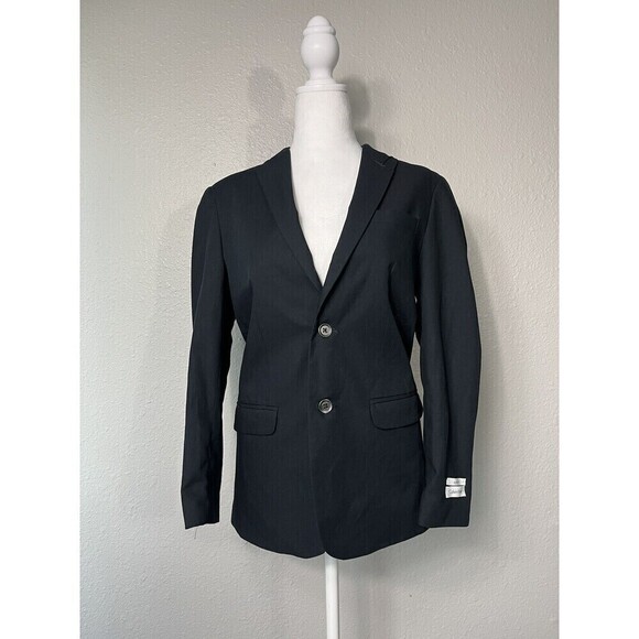 CALVIN KLEIN Modern Fit Women’s 2 Button Navy Blue Blazer Size 16 A3 - Picture 1 of 10
